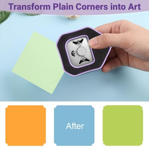 Corner Rounder Punch, Corner Cutter and Paper Punches for Crafting, Rounded Corner Punch for Journaling & Scrapbook Supplies, Card Making, Paper Crafts, Laminate, Cardstock, DIY (Wavy Corner)