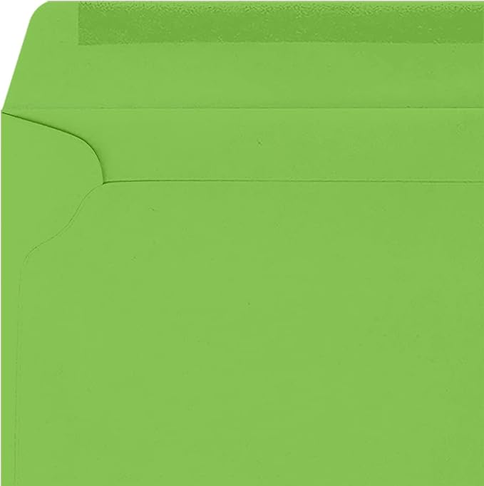 LUXPaper 9 x 12 Booklet Envelopes | Limelight Green | 80lb. Text | 250 Qty - Image 4