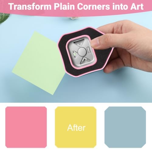 Corner Rounder Punch, Corner Cutter and Paper Punches for Crafting, Rounded Corner Punch for Journaling & Scrapbook Supplies, Card Making, Paper Crafts, Laminate, Cardstock, DIY (Angle Corner)