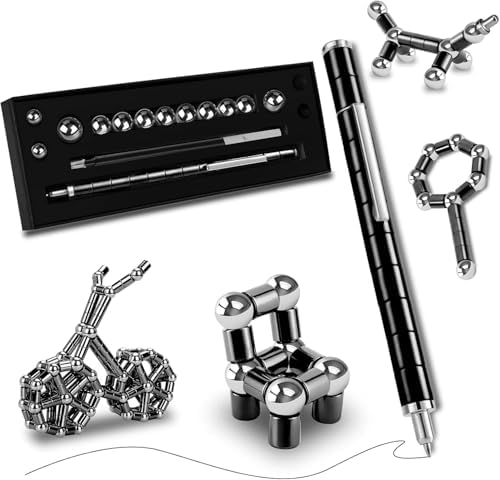 Magnetic Fidget Pen Toys for Teens- Color Fidget Pen Toy, Sensory Tool Fidgeting Game, Cool Gadget Best for Stress and Anxiety Relief and Kill Time,Novelty Gifts for Teen and Adults (Black)