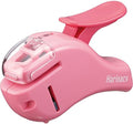 Kokuyo Stapleless Stapler, Harinacs Handheld Staple-Free, Up to 5 Sheets No Staple Binding, Portable Holeless Compact Alpha, Pink, Japan Import (SLN-MSH305P)
