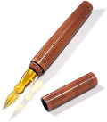 SeventyTwo Handmade Glass Dip Pen with Wood Handle, Calligraphy Writing Pen with Glass Nib (Brown)