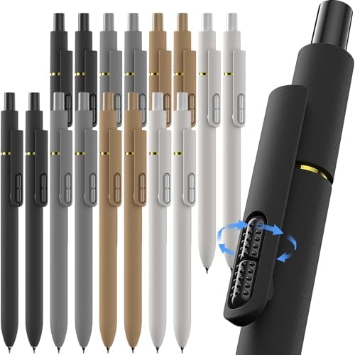 16 Pack Gel Pens, Quick-Dry Long Lasting Black Ink-0.7 mm Fine Point