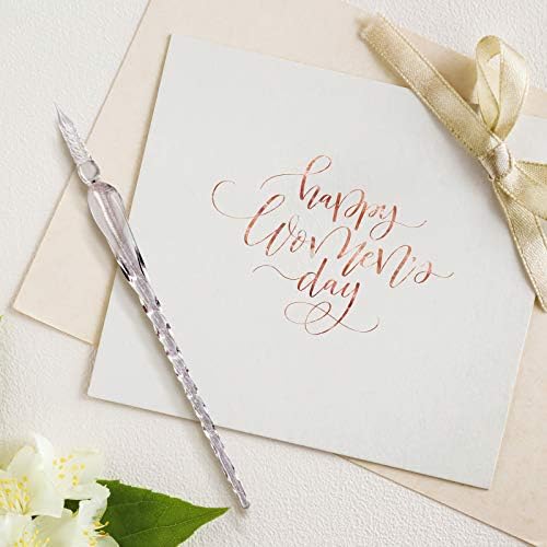 Glass Dip Pen Set,Calligraphy Pen,Crystal Signature Pen for Art, Writing, Signatures -Decoration and Business Gift