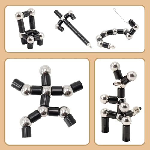 Magnetic Fidget Toy Pen（Black） for Teens，Stocking Stuffers，Decompression Gift for Teenagers & Kids