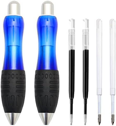 Weighted Pen for Hand Tremors Fat Pen for Arthritic Hands (Two Blue)