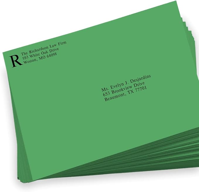 LUXPaper 9 x 12 Booklet Envelopes | Holiday Green | 80lb. Text | 500 Qty - Image 4