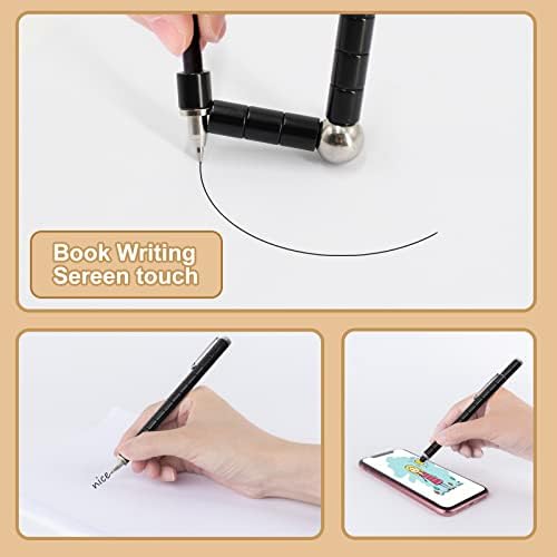 Magnetic Fidget Pen with 13 Rings - Decompression Magnet Pen, Creative Writing Toy, Stress Relief Gift (Black)