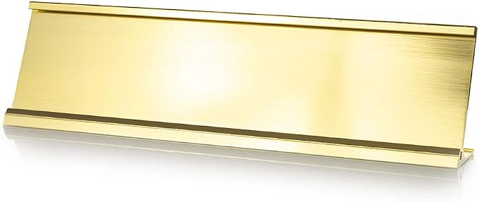 2" x 10" Aluminum Office Desk Nameplate Sign Holder 1 Pack by All+Quality