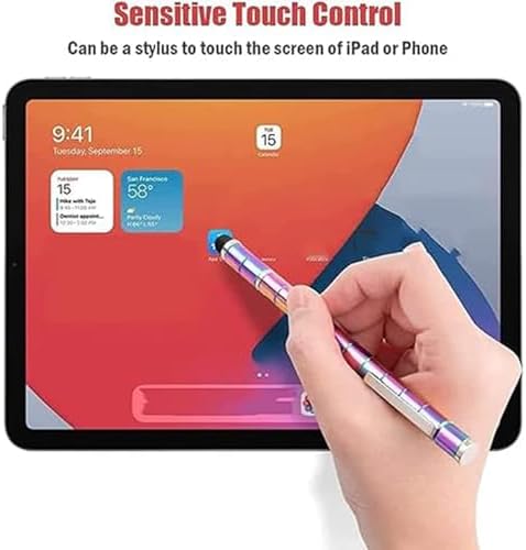 Fidget Pen, Magnetic Fidget Cool Gadgets Pen, Decompression Magnet Pen Fidget Toy, Relieve Pressure Novel Toy Fidget Gift for Teens or Friends for Birthday Christmas (Small Rainbow)