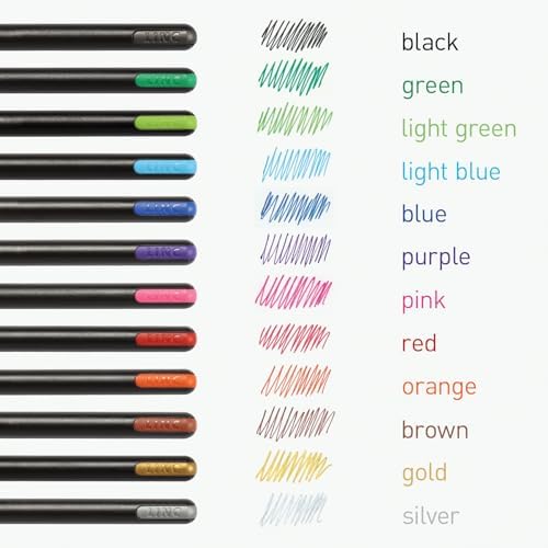 Pentonic Gel Pens, 24 Count, Assorted Colored Ink (12 Colors, 2 Of Each Color), Medium & Fine Point, Smooth Writing For Journaling (1002353)