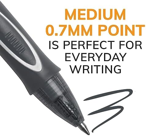 BIC Gelocity Quick Dry Gel Pens, Medium Point, 0.7mm, 12-Count Pack