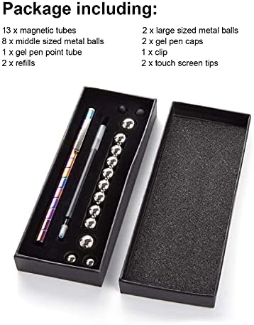 HKDGYHON Toy Pen, Decompression Magnetic Metal Pen, Multifunction Writing Magnet Ballpoint Pen, Gift for Kids or Friends (Colorful)