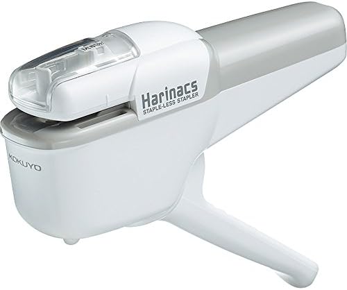Kokuyo Stapleless Stapler, Harinacs Handheld Staple-Free, Up to 10 Sheets No Staple Binding, Portable Compact Holeless Stapler, White, Japan Import (SLN-MSH110W)