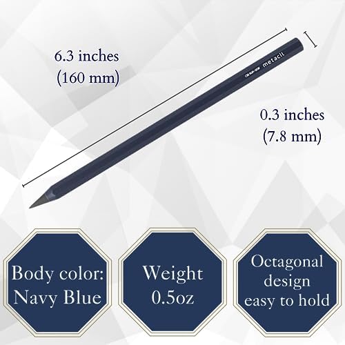 SUN-STAR Sunstar Stationery Metacil Navy Pencil Authentic Hologram S4541146