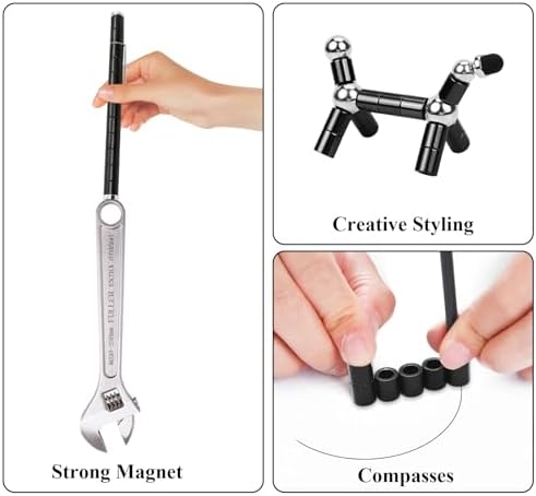 Fidget Toys Adult, Magnetic Fidget Pen, Magnet Pen for Boys, Fun Christmas Easter Basket Stuffers Cool Gifts for Teens(Black)