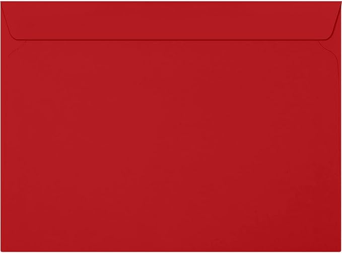 LUXPaper 9 x 12 Booklet Envelopes | Holiday Red | 60lb. Text | 250 Qty by LUXPaper