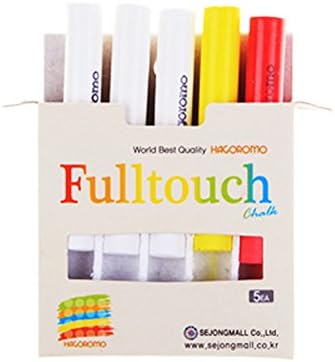 Hagoromo Fulltouch 3-Color Mix Chalk (Small Package) 1Box (5pcs) White, Red, Yellow