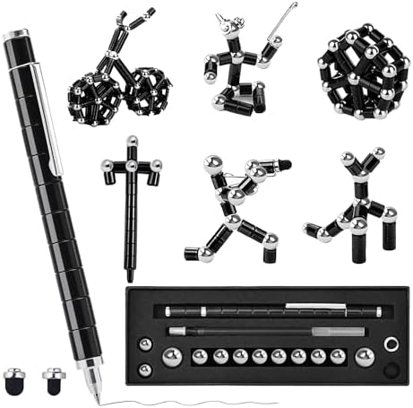 Fidget Pen, Decompression Magnetic Pen, Multifunctional Deformable Pens