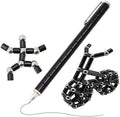 Magnetic Fidget Pen with 13 Rings - Decompression Magnet Pen, Creative Writing Toy, Stress Relief Gift (Black)
