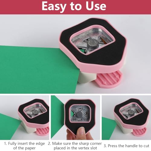 2PCS Paper Corner Rounder Corner Punch 3 in 1 (R4mm+R7mm+R10mm),Corner Cutter for Card Making, Laminate, Cardstock, Scrapbooking and Paper Crafts, Business Cards