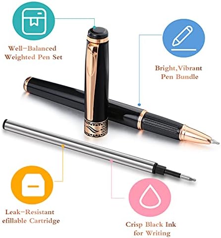 Tenare Weighted Pens for Hand Tremors Black Ink Heavy Pens, 3 Pieces