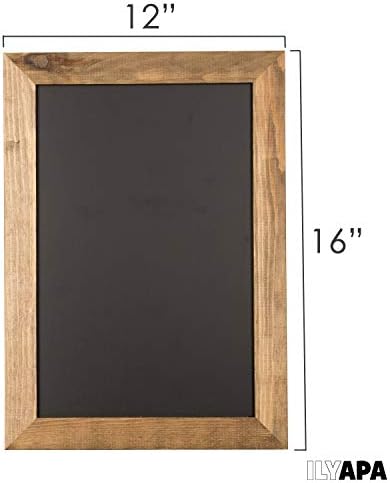 Ilyapa Framed Kitchen Chalkboard Sign, 12x16 Inch - Rustic Brown, Wall