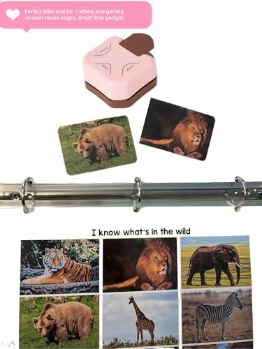 QIQQIKIN Corner Rounder Punch Pink,Paper Punches for Crafting,Cardstock,Edge Cutter,Scrapbook,Card Making Supplies,Journaling Accessories, Photos Cards Scrapbooking