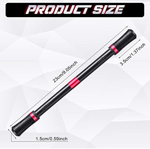 Outus 2 Pieces Spinning Pen Rotating Finger Trick Pen Toy, Black and Red