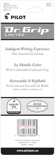 PILOT Dr. Grip Limited Gel Pen, Fine Point, Black Ink, Single Pen