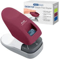 Plus Paper Clinch Desktop Staple-Free Stapler, Wine
