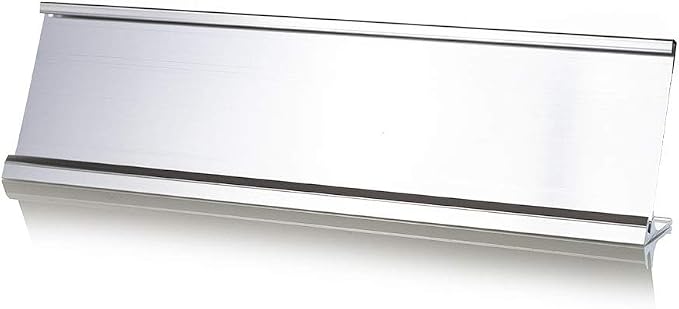 2" x 8" Aluminum Office Desk Nameplate Sign Holder 10 Pack by All+Quality
