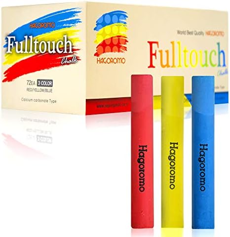 Hagoromo Fulltouch Color Chalk 1 Box [72 Pcs/3 Color Mix]