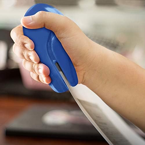Plus Paper Clinch Compact Staple-Free Stapler, Blue