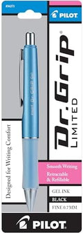 PILOT Dr. Grip Limited Gel Pen, Fine Point, Black Ink, Single Pen