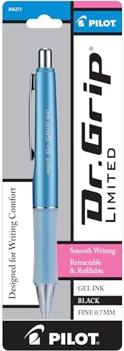 PILOT Dr. Grip Limited Gel Pen, Fine Point, Black Ink, Single Pen