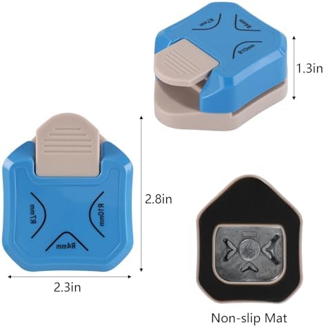 2PCS Paper Corner Rounder Corner Punch 3 in 1 (R4mm+R7mm+R10mm),Corner Cutter for Card Making, Laminate, Cardstock, Scrapbooking and Paper Crafts, Business Cards