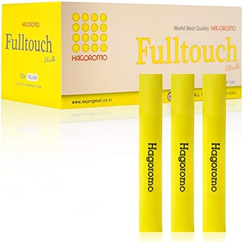 HAGOROMO Fulltouch Color Chalk 1 Box [72 Pcs/Yellow]