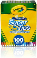 Crayola Super Tips Marker Set 100ct, Bulk Washable Markers, Holiday Gift