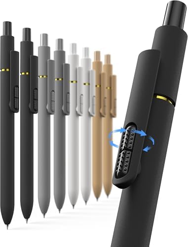 8 Pack Gel Pens, Quick-Drying Black Ink, 0.7mm Fine Point Fidget Pen