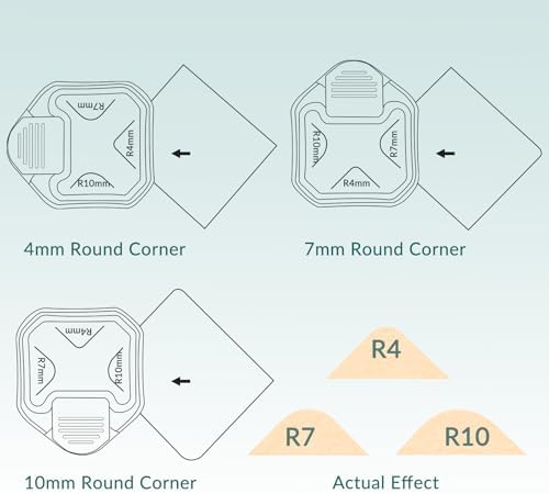 3 in 1 Corner Rounder Punch, R4mm+R7mm+R10mm, Corner Cutter Rounder for Cardstock, Paper Crafts, DIY Projects, Junk Journals, Photo Cards, Business Cards, and Scrapbooking
