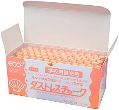 日本理化学 Japan physics and chemistry Dasutoresu fluorescent chalk orange DCK-72-RG 72 ...