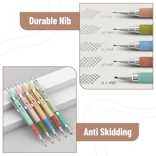 Mr. Pen- Art Mechanical Pencil Set, 5 Metal Mechanical Pencils (0.3, 0.5