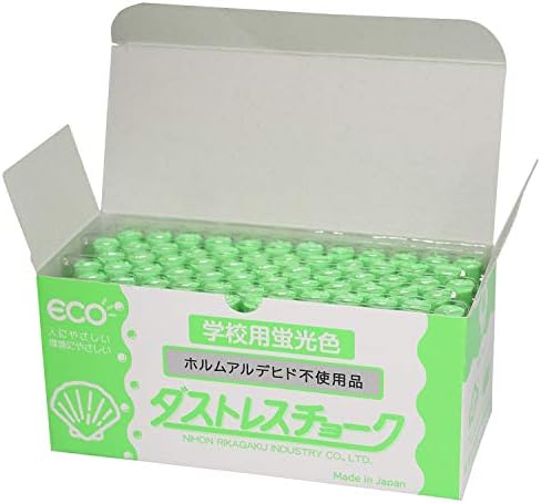 日本理化学 Japan physics and chemistry Dasutoresu fluorescent chalk green DCK-72-G 72 pi...