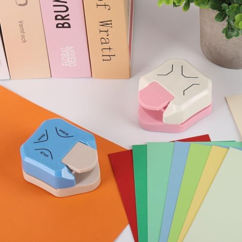 2PCS Paper Corner Rounder Corner Punch 3 in 1 (R4mm+R7mm+R10mm),Corner Cutter for Card Making, Laminate, Cardstock, Scrapbooking and Paper Crafts, Business Cards