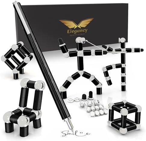 Elegancy Magnetic Fidget Pen Unique Magnet Gel Pen Gadget for Professionals, Engineers, and Creatives – Stress Relief Office Desk Tool and Innovative Gift for Adults Gel Pens