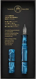 Teranishi Chemical Industry GLAA-PE Guitar Glass Pen with Cap Aurora Peacock Blue