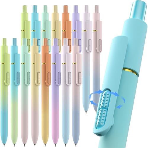 16 Pack Gel Pens, Quick-Dry Black Ink-0.7mm Fine Point Fidget Pens