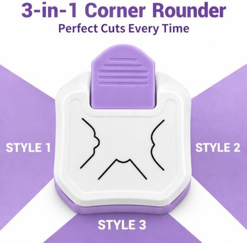Corner Rounder Punch, Corner Cutter and Paper Punches for Crafting, Rounded Corner Punch for Journaling & Scrapbook Supplies, Card Making, Paper Crafts, Laminate, Cardstock, DIY (Wavy Corner)