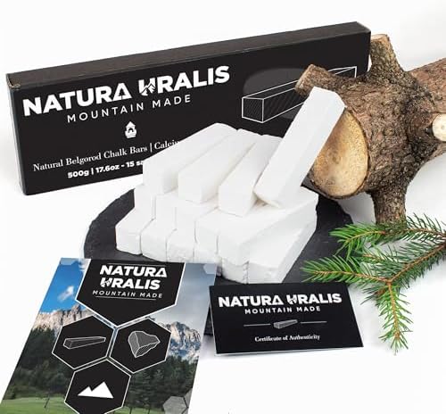 Natura Uralis Premium Belgorod Sawn Chalk | White Chalk Bars - Amazing Crunch, Satisfying Earthy, Velvety and Firm Texture, ASMR Sensation, Natural Calcium Carbonate (Medium (17.5oz))